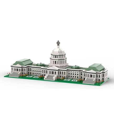 Blocs de construction Micro Mini Maison Blanche Kit de modèle 3D 2300+ Pièces Réplique architecturale à collectionner et cadeau pour soulager le stress