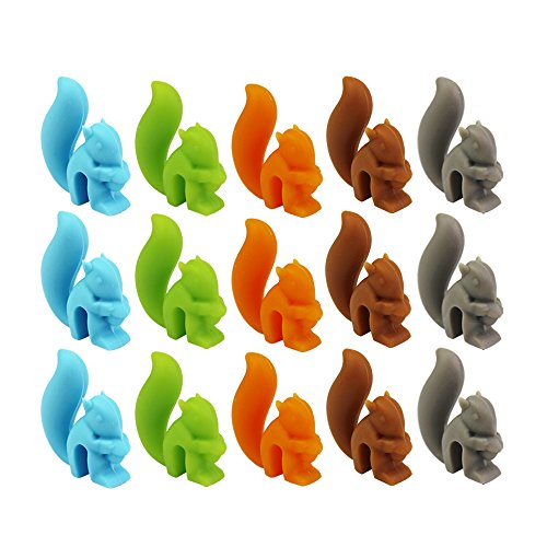 Tea Bag Holder 15 Pcs Cut Squirrel Shape Silicone Tea Bag Holder Drink Marks Tea Bag Holder 15 Pcs Cut Squirrel Shape Silicone Tea Bag Holder Drink Marks
