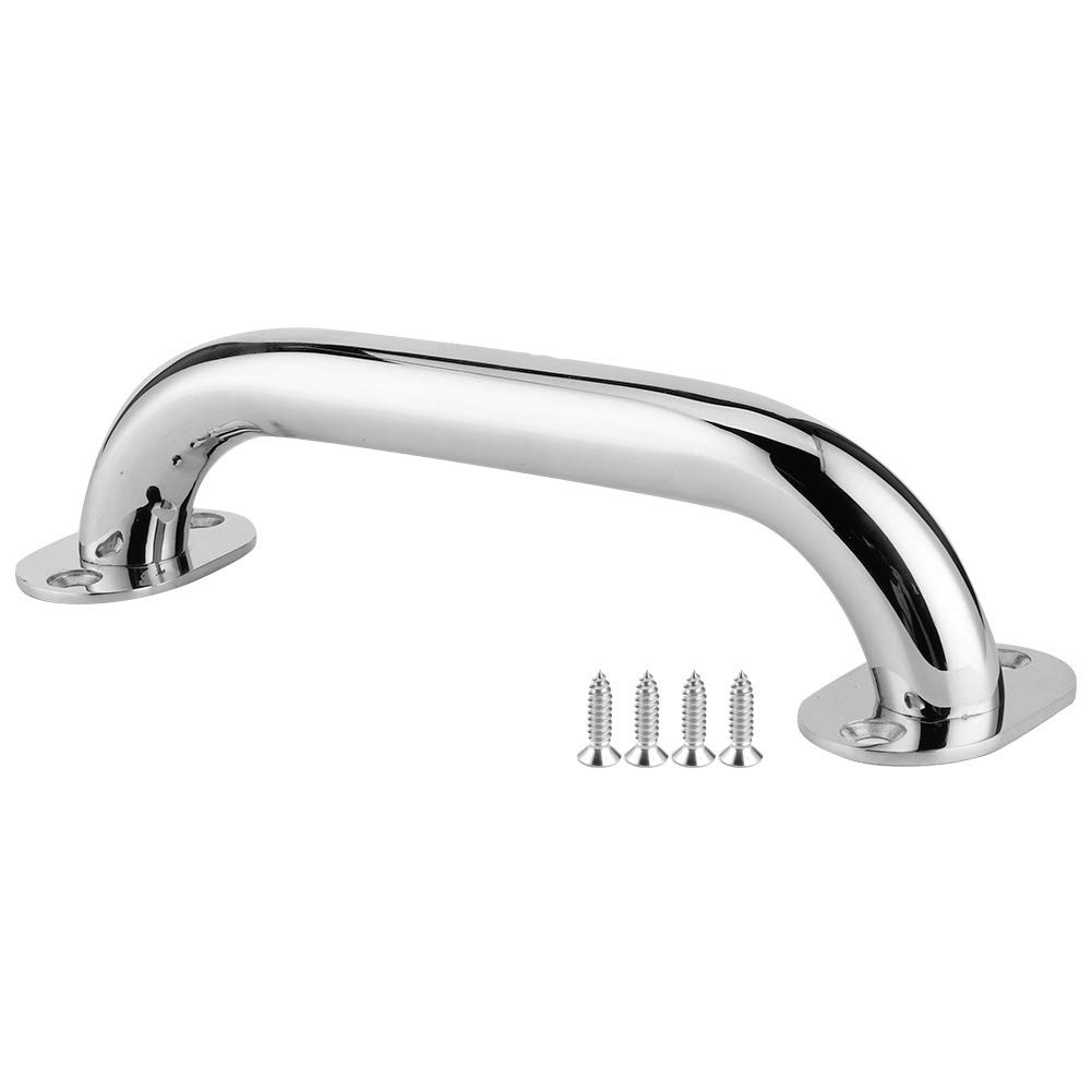 VOBOR Boat Grab Handle - 7.9in 316 Stainless Steel Marine Handrail Handle Grip, Heavy Duty Oval Grip Rail Bar for Boats Yachts Bathrooms Kitchens
