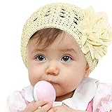 Doinshop Colorful Baby Kids Flower Headband Hair Bow Band Accessories Headwear (Beige)