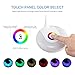 LED Desk Lamp, HIHIGOU Gooseneck Dimmable Eye Protection Desk Light 3.2W Touch Control 3 Adjustable Brightness Levels USB Rechargeable with Multi-Colored Changing Base, Reading Lamp for Kids, White