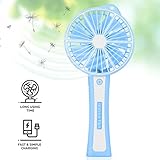 Function Labs Personal Mini USB Handheld Cooling Fan - Rechargeable, Compact and Portable, Quiet Fan Speed - Perfect Home, Camping, Kids, Gifts (Lemon Blue)