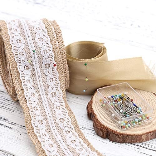 Glass head stitching pins, inch dimension, $4.99 price tag.