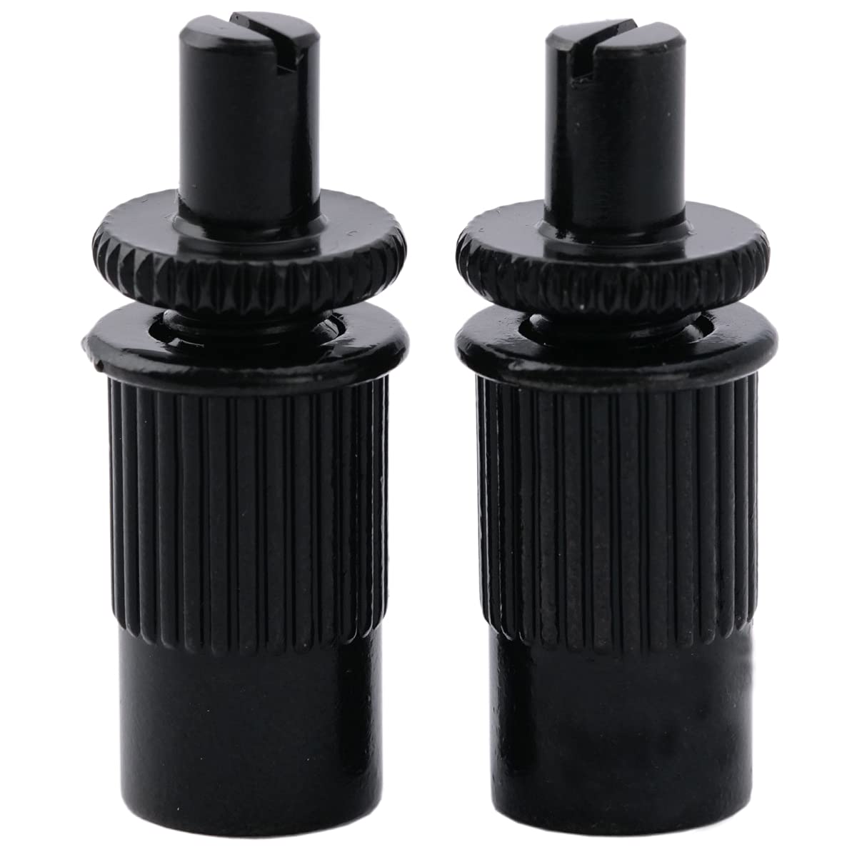 Musiclily Pro M8 Metric Nashville Tune-o-matic Bridge Mounting Studs and Inserts Bushings Set for Import Les Paul Style Electric Guitar, Black (Set of 2)