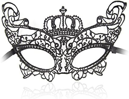 ENUOLADY Women's Lace Eye Mask for Halloween Masquerade Party Role Play (Style 3)