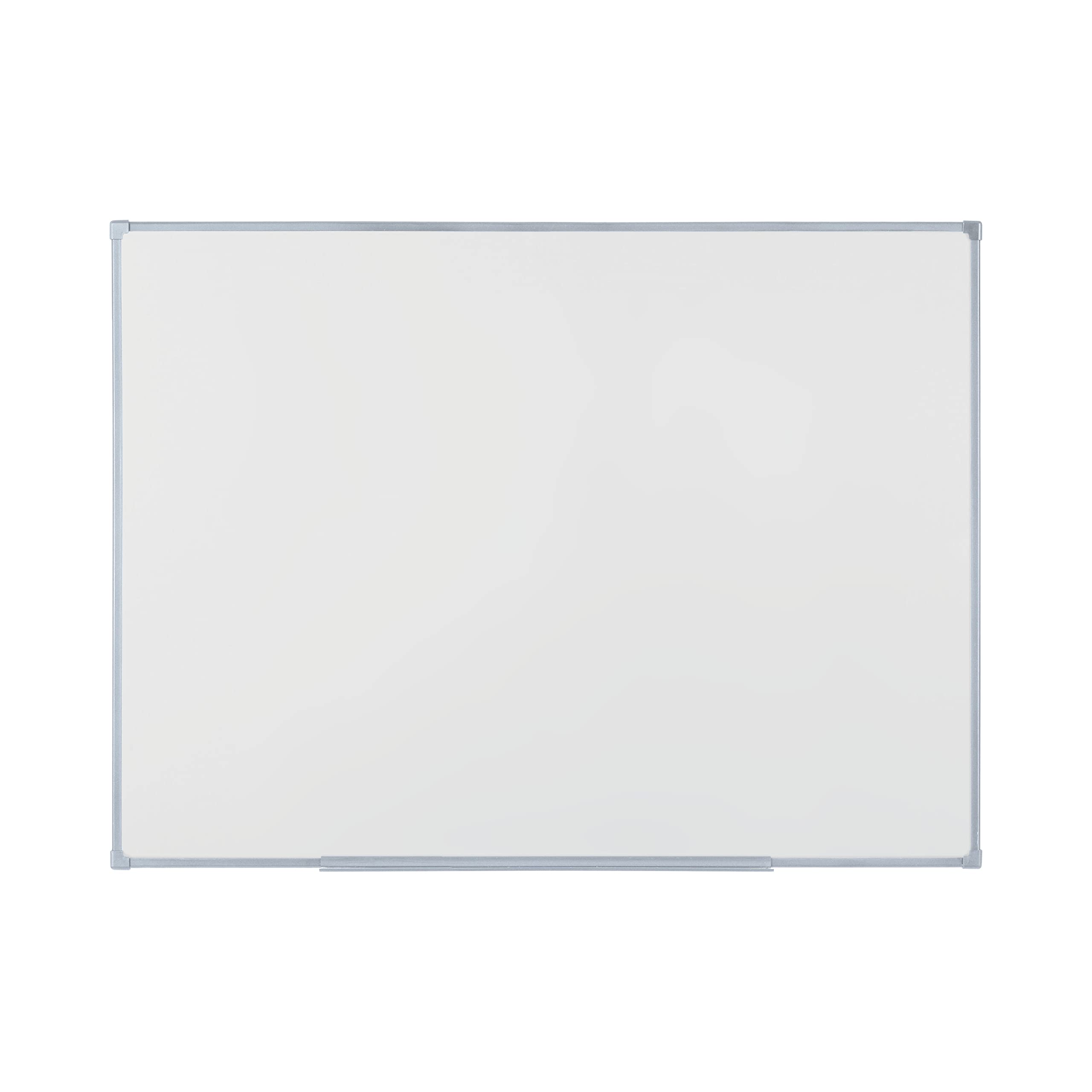 BoardsPlus Economy Magnetic Whiteboard, 58 x 43 cm, Dry Wipe Lacquered Steel Surface, Grey Tech Alloy Frame