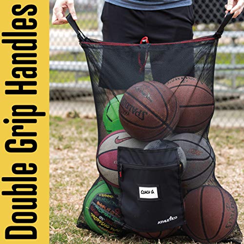 Athletico Extra Large Ball Bag Mesh Soccer Ball Bag Heavy Duty