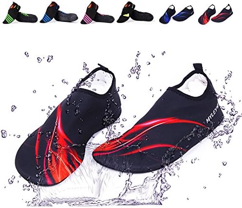 CamoShield Unisex Water Sport Skin Shoes Aqua Socks Unisex for Swimming,Snorkeling,Surfing,Yoga Exercises (FireRed.44-45)