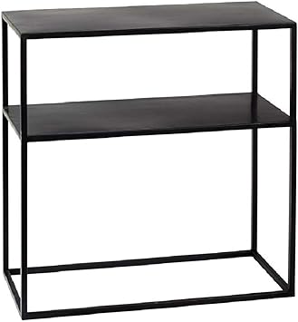 Milanari Console En Fer Noir Largeur 60 Cm Profondeur 28 Cm Hauteur 60 Cm Profondeur 28 Cm Hauteur 60 Cm Amazon Fr Cuisine Maison