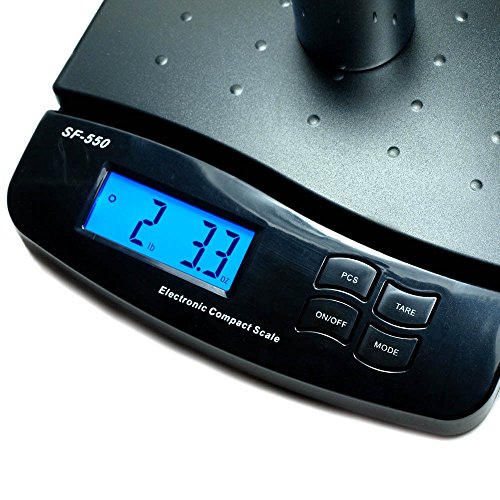 55 LB x 0.1 OZ High Precision Digital Postal Shipping Scale Durable Multifunctional Mailing Desk Top Scales with Large Base and Platform, Battery and Adapter Included - Thumbnail 2