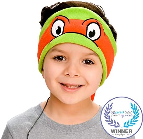 Teenage Mutant Ninja Turtles Kids Headphones by CozyPhones - Volume Limited with Ultra-Thin Speakers & Soft Fleece Headband - Perfect Children's Earphones for School, Home and Travel - Raphael