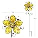 Exhart Metallic Yellow Flower Garden Stake, Durable Glass & Metal, Cute Yard Décor, 9.5