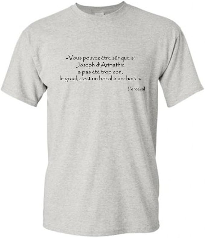 Men S Clothing T Shirt Col Rond Citation Kaamelott Perceval Bocal A Anchois Clothing Shoes Accessories Quiebre Cl