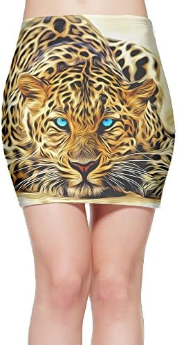 Blue Eyes Tiger Women's Bodycon Mini Knit Basic Stretch Short Pencil Skirt M