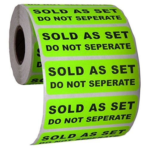 Sold as a Set Do Not Separate Labels Stickers by Kenco 3" X 1" Fluorescent Green FBA Labels Shipping Labels (1 PACK (500))