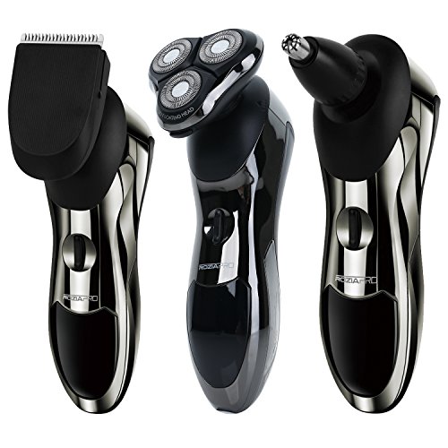 Electric Shaver,Beard Trimmer 8 In 1 Men Rotary Washable Rechargeable Wet & Dry Electric Shaver & Trimmer Grooming Kit, Men's Electric Razor, Facial Cleaning Brush,Nose trimmer Hair Clippers for Men - Thumbnail 4
