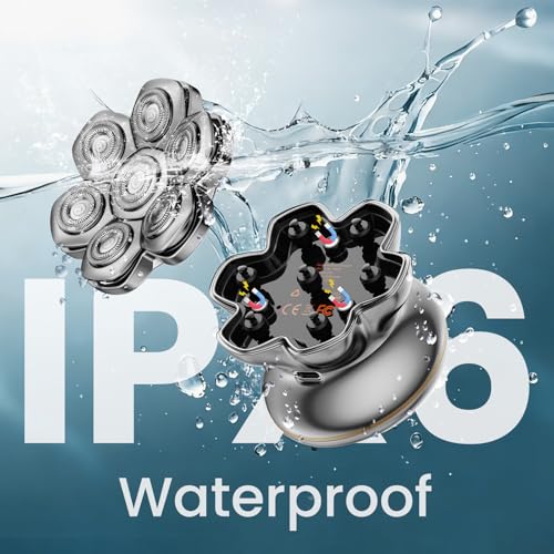 MAXGROOM PRO Head Shavers for Bald Men, Upgraded 7D Magnetic Shaver Blade, Extended Battery Life, 7500-8800Rpm Men's Shaver, IPX6 Waterproof, Ergonomic Design, Type-C Charging