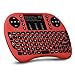 Rii i8+ Mini Wireless 2.4G Backlight Touchpad Keyboard with Mouse for PC/Mac/Android, Red (mwki8+)