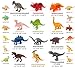 24 Most-Realistic Looking Dinosaur Toys - 12 Jumbo Plus 12 Small Toy Dinosaur Plastic Figures for Kids - Dinosaurs Gifts for Boys and Girls with Gift Box and a Large Storage Bag Bonus