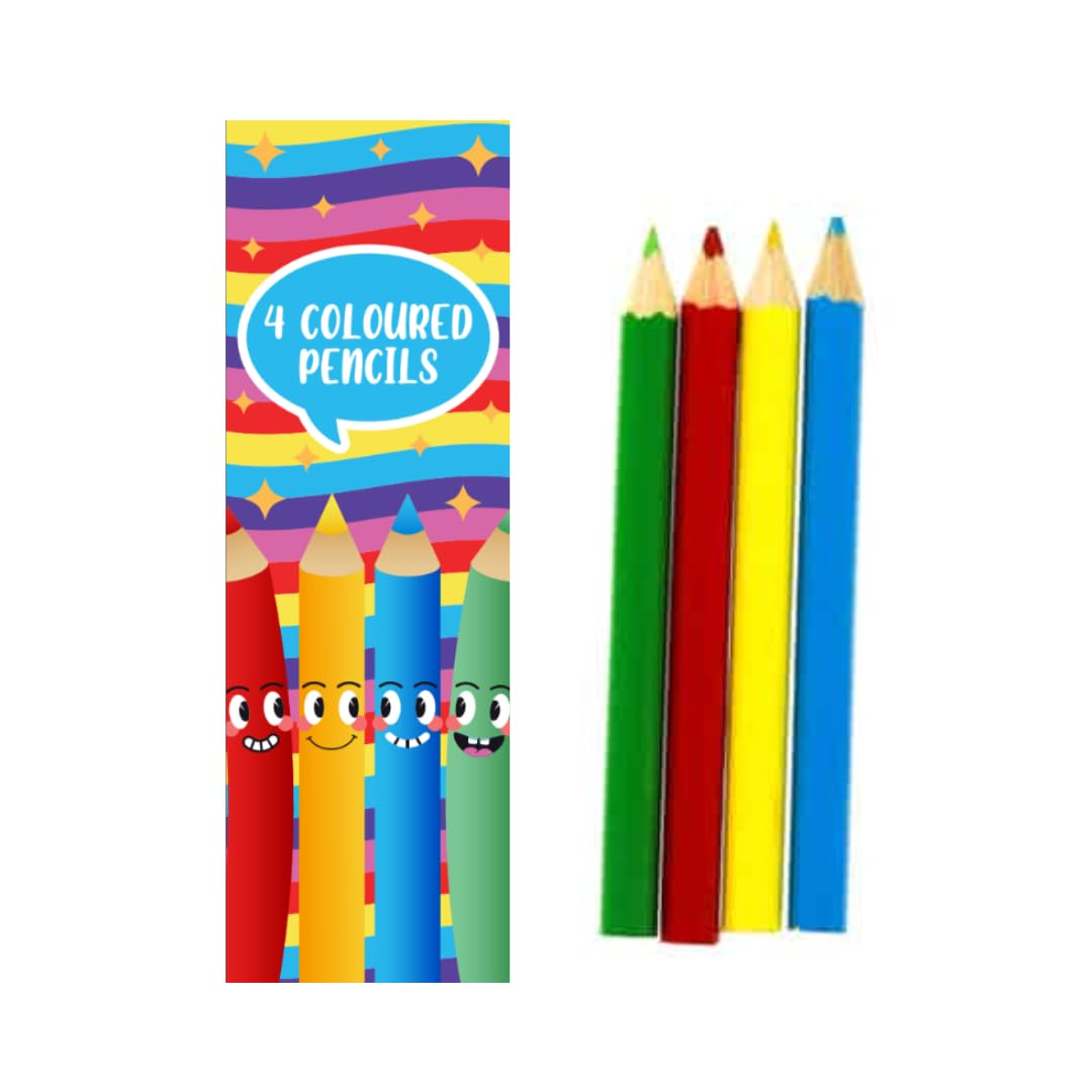 Henbrandt Mini Colouring Pencil Packs - Party Favours/Loot Bag Fillers/Lucky Dip Prizes/Classroom Rewards (30 packs)