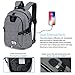 Dr.meter Business Laptop Backpack, Anti Theft Waterproof Travel Laptop Backpack with USB Charging Port & Headphone Interface for College Travel Backpack Designed for 17-inch Notebook, Grey