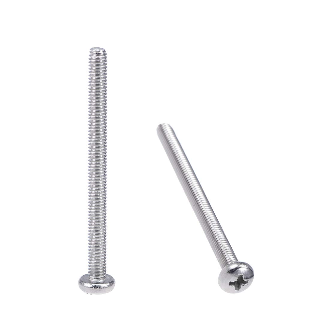 sourcing map M4x50mm Machine Screws Pan Phillips Cross Head Screw 304 Stainless Steel Fasteners Bolts 20Pcs