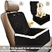 TOPBRY Car Front Seat Covers for Dogs, Deluxe 2 in 1 Scratchproof Thickened Foldable Car Protector Kennel with Safety Belt, 900D, for Cars Trucks SUVs