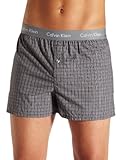 Calvin Klein Men's Matrix Boxer Woven Slim Fit, Finn Plaid, Small