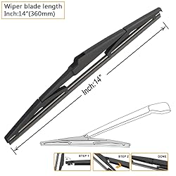 AUTOBOO 26"+19" Windshield Wipers with 14" Rear