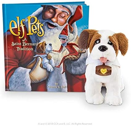 The Elf On The Shelf Pets A Saint Bernard Tradition