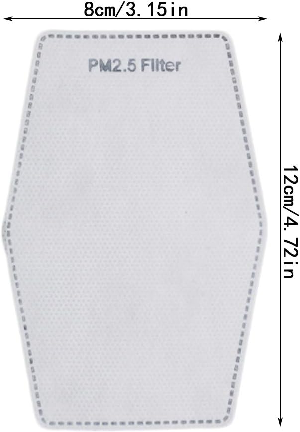 MOAMUN Activated Carbon Filters, 5-layer Replacement of the Face cover Filter in a Protective Cover (90pack-adultsize-new): Kitchen & Dining