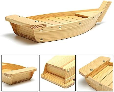 Amazon Sodial 42x17x7 5センチ 日本料理寿司ボート寿司ツール 木材手作りシンプルな船刺身盛り合わせ冷たい料理食器バー 食器 グラス カトラリー オンライン通販