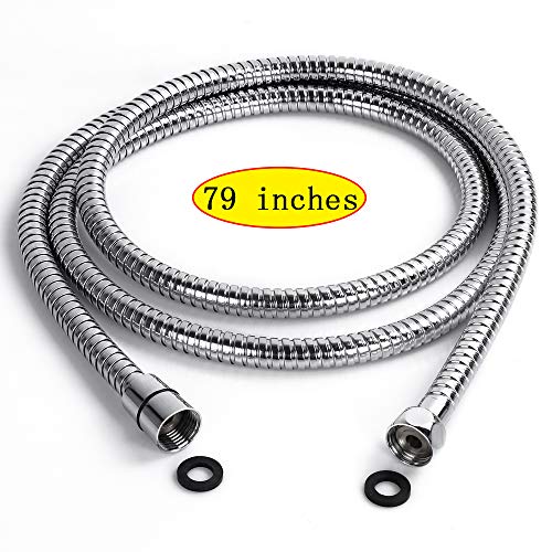 Ostrichy Shower Hose Extra Long, Stainless Steel Chrome Shower Hose Replacement for Hand Held Shower Head, 79 inch Shower Head Hose Extra Long, Shower Head Hose with Brass Fittings - Thumbnail 6