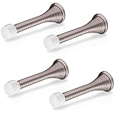 Door Stoppers for Wall &ndash; Spring Door Stopper with Rubber Tip &ndash; 3-1/4" &ndash; Pack of 4 &ndash; Doorstop &ndash; Ideal for Home, Offices, Schools