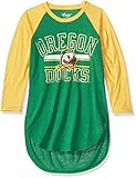 NCAA Oregon Ducks Women's Hang Time 3/4 Sleeve Tee, X-Large, Green/Yellow
