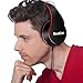 BESTGOT Kids Headphones BG6002 Children Headphones for Kids Boys Adult with Microphone Volume Control Foldable Headset with 3.5mm Plug Removable Cord (Black/Red)