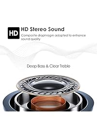 Auriculares estéreo Bluetooth 5.0 con micrófono dual, sonido de graves más enriquecido, auriculares inalámbricos JellyBlue a prueba de sudor, auriculares inteligentes con micrófono, diseño compacto para deporte, tiempo de reproducción de 18H, caja de rega