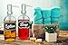 Homey Cluster - 16 Ounce - Glass - 2 Pack - Liquid Soap Dispenser with Stainless Steel Pump, Dish Soap Dispenser, Hand Soap Dispenser, Lotion Dispenser - Set of 2, Clear
