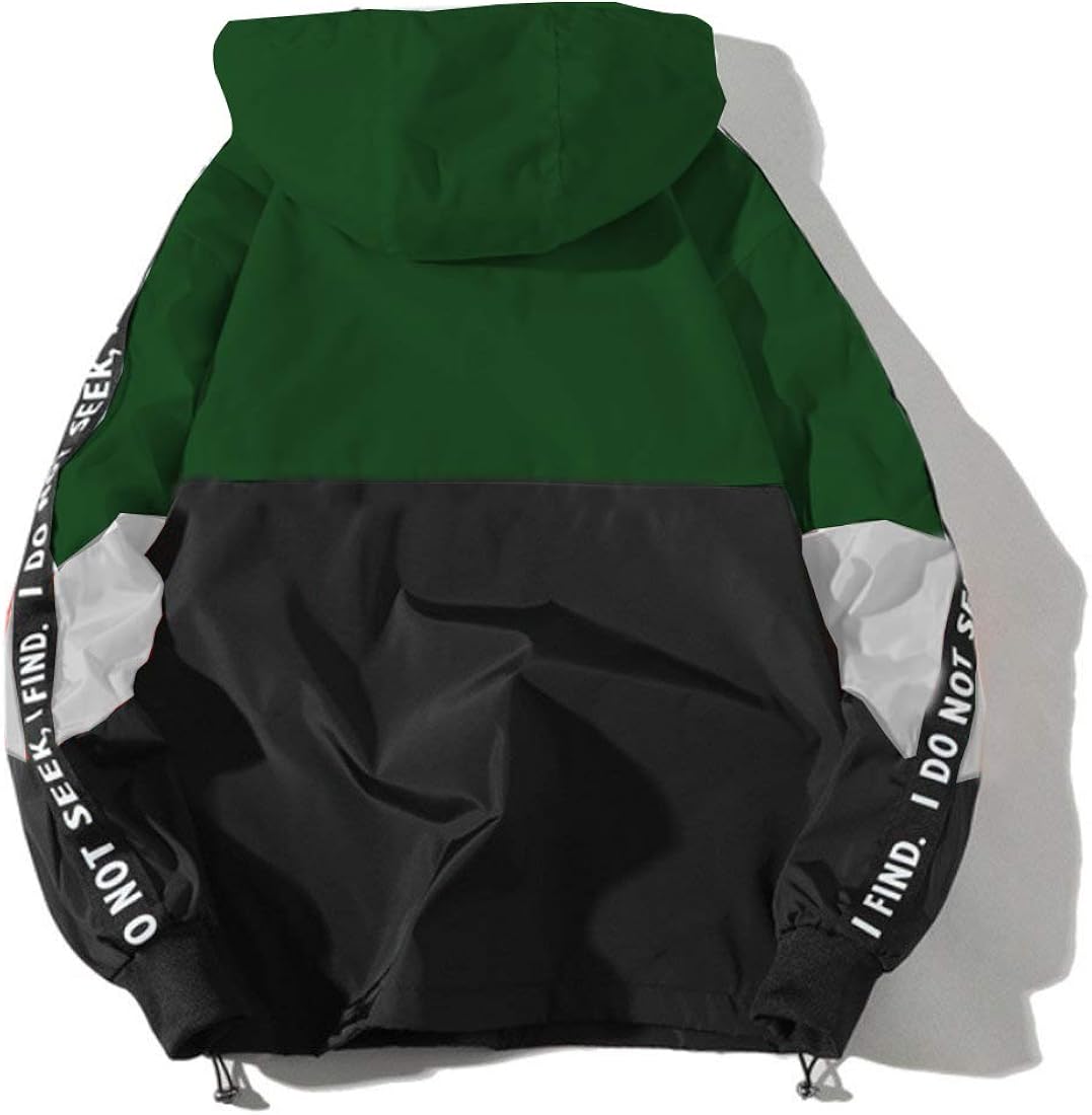 ONTTNO Mens Pullover Hooded Waterproof Lightweight Windbreaker Jackets: Clothing