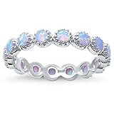 Oxford Diamond Co Sterling Silver Round Lab Created
