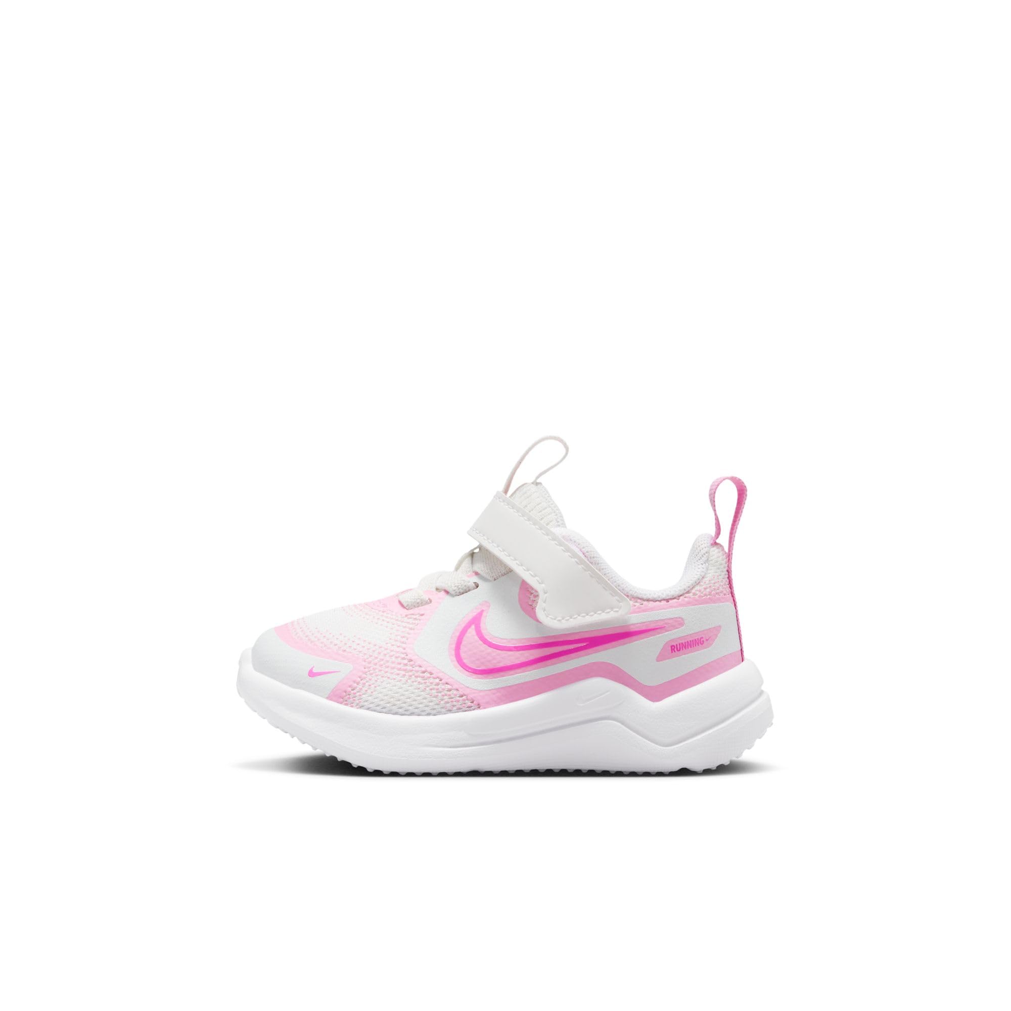 Nike Baby/Toddler Cosmic Runner Shoes, Summit White/Playful Pink-Pink Rise, 10C Image