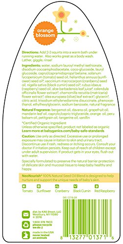 Babyganics Baby Bubble Bath, Orange Blossom, 12oz Bottle, (Pack of 2)