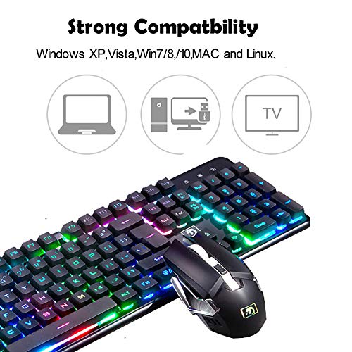メーカー再生品 Keyboard Gaming Backlit Feel Mechanical Wireless 24g Mousesoke Six And Keyboard Rechargeable Mice D Gamer Office Home Combo ゲーミングキーボード Sutevalle Org