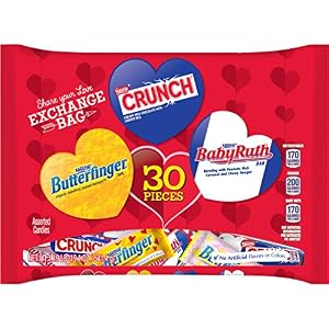 Image of Nestle Assorted Valentines Exchange Bag with 30 Candy Bars, 19.1 oz
