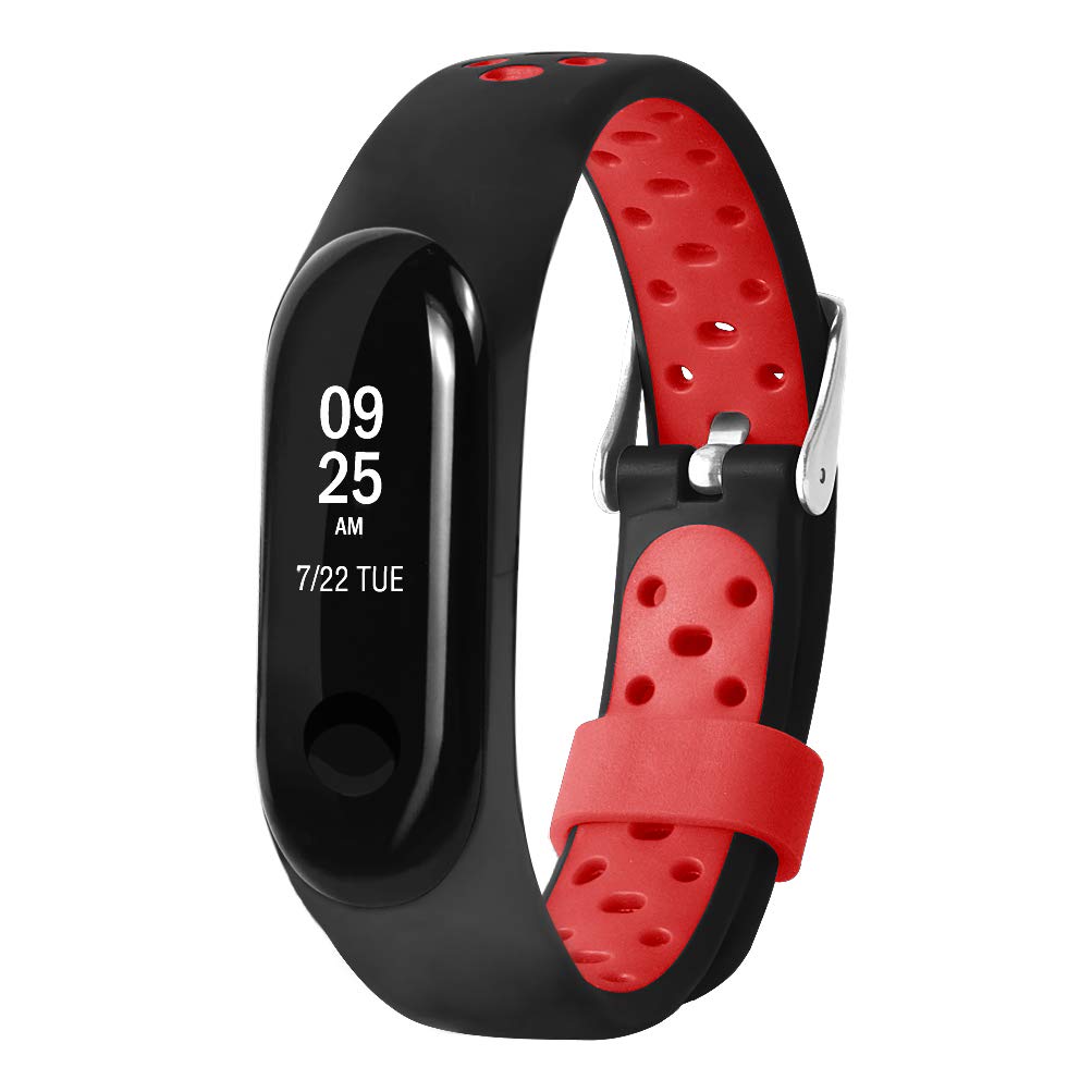 Angersi Strap Compatible with Xiaomi Mi Band 3/4 Strap,Soft Silicone Sport Replacement Watch Strap Band Fitness Strap Bracelet Wristband compatible with Xiaomi Mi Band 3/4