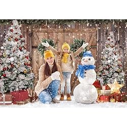 Felortte 7x5FT Polyester Fabric Winter Christmas