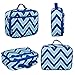 Wildkin Kids Insulated Lunch Box – Durable and Reusable for School & Travel - Chevron Blue