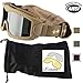 Lancer Tactical AERO 3mm Thick Dual Pane Lens Eye Protection Safety Goggle System ANSI Z87 1 Rated Industry Standard Panel Ventilated w/Anti-Scratch Shield Fully Adjustable