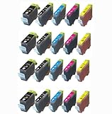 20 Pack CA-3eBK, CA-3/6C, CA-3/6Y, CA-6BK, and CA-3/6M Compatible Ink Cartridges for Canon Pixma i860 iP4000 iP5000 MP750 MP760 MP780
