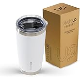 HYDROUP 20 oz Tumbler Cup | Stainless Steel Insulated Coffee Mug with Lid | Coffee Travel Mug & Iced Coffee Cup | Spillproof Tumbler | BPA-Free Insulated Tumblers (White)